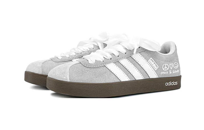 Adidas Neo VL Court Lifestyle Anti Slip Wear Resistant Low Top Skateboard Shoes Unisex Cool Gray White
