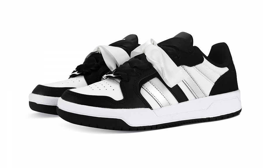 Adidas Neo Entrap Anti-Slip And Wear-Resistant Lightweight Low-Top Skateboard Shoes Unisex Black White Silver купить в интернет-магазине Yoocart с быстрой доставкой по России.