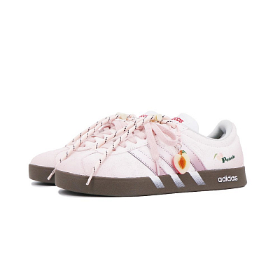 Adidas Neo VL Court 2.0 Thermal Cushioning Abrasion Resistant Low Top Skateboard Shoes Unisex Pink