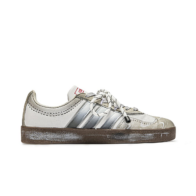 Adidas Neo VL Court 2.0 Da Vinci Box, Concrete Gray Anti Slip Wear Resistant Low Top Skateboard Shoes Unisex Gray Brown