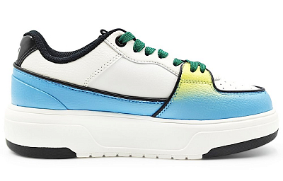 MLB Chunky Liner Abrasion Resistant Low Top Skateboard Shoes Unisex Blue Green