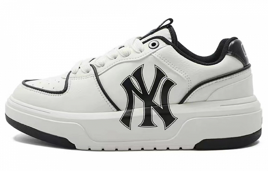 MLB Chunky Liner Wear-Resistant Height Increasing Low-Top Skateboard Shoes Unisex Blue White