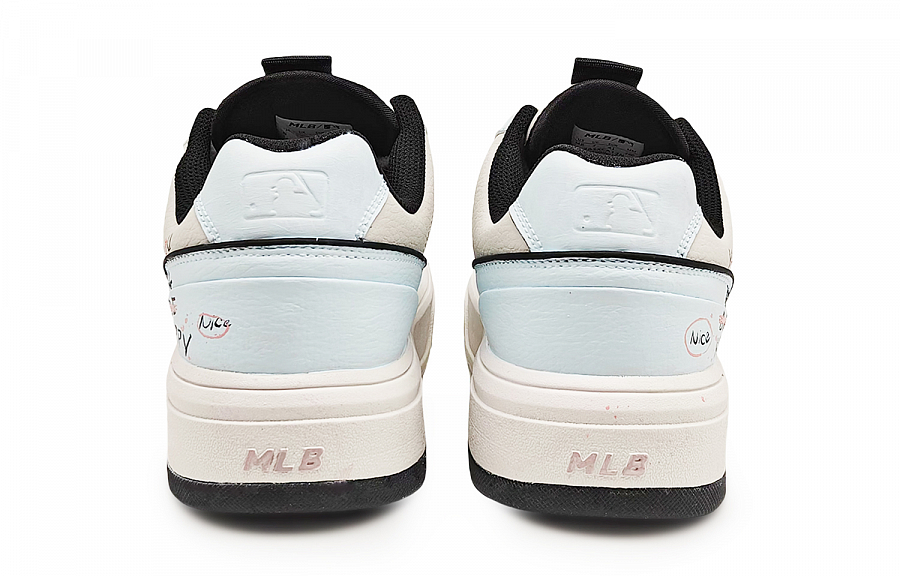MLB Chunky Liner Wear-Resistant Height Increasing Low-Top Skateboard Shoes Unisex Blue White