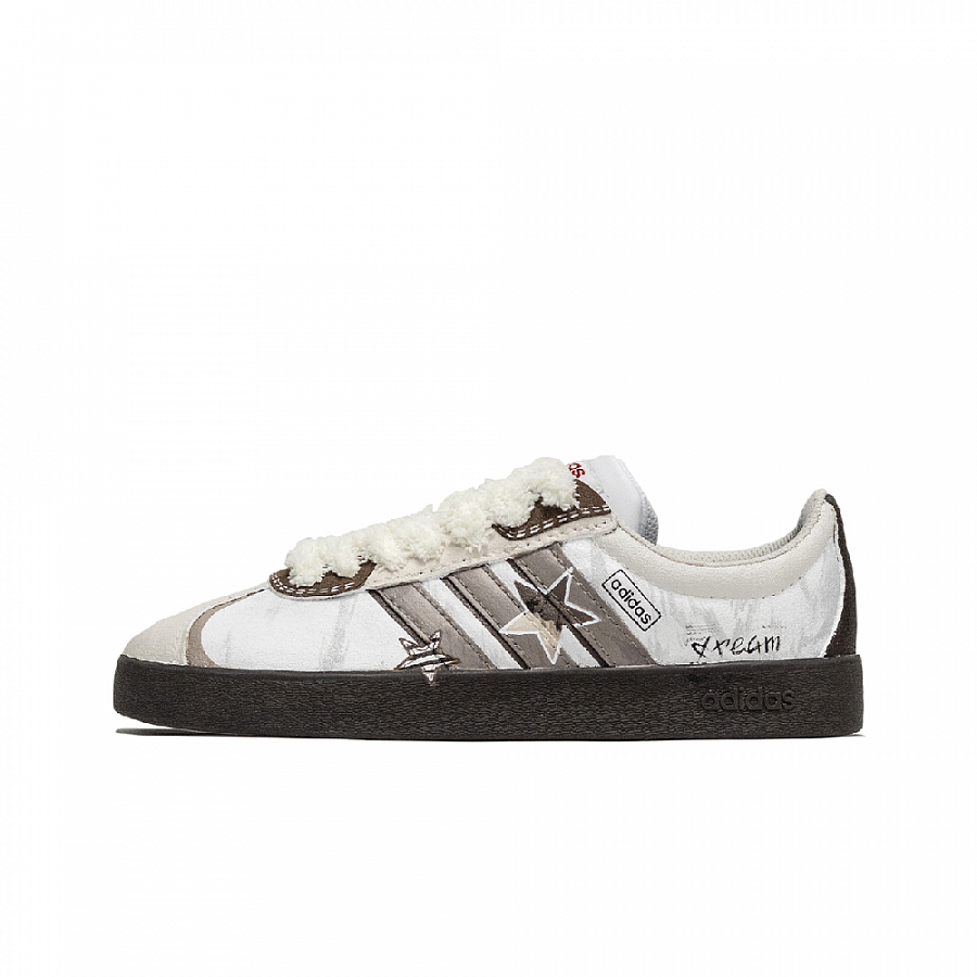 Adidas Neo VL Court Lifestyle Anti Slip Wear Resistant Low Top Skateboard Shoes Unisex Brown White купить в интернет-магазине Yoocart с быстрой доставкой по России.