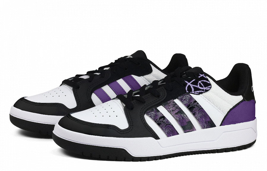 Adidas Neo Entrap Skateboard Shoes Unisex Low Top White/Black/Purple купить в интернет-магазине Yoocart с быстрой доставкой по России.