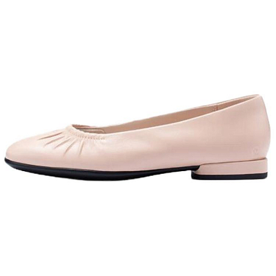 Ecco Annie Square Toe Casual Single Shoes Women's Nude Pink