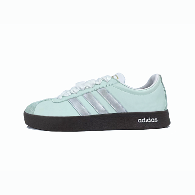 Adidas Neo VL Court 2.0 Mint Silver Arrow Lightweight Coverage Low Top Skateboard Shoes Unisex Green Silver
