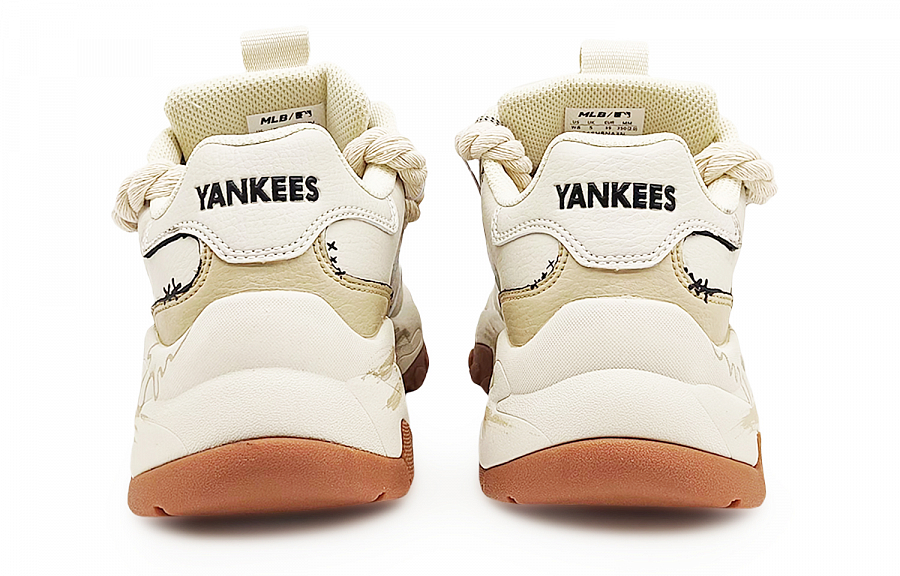 MLB Non-slip Support Low-Top Chunky Sneakers Unisex Beige Brown Black