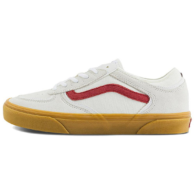 Vans Skate Rowley Low Top Skateboard Shoes Unisex White Red Brown