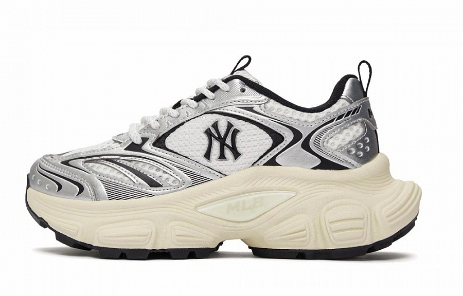 MLB Winner Chunky Sneakers Unisex Low Top Silver Gray
