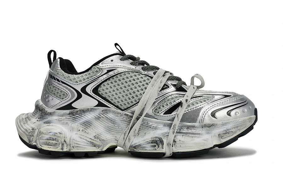 MLB Winner Chunky Sneakers Unisex Low Top Silver Gray