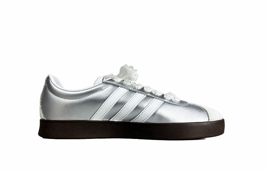 Adidas Neo VL Court 2.0 Silver Star Lace Anti Slip Wear Resistant Low Top Skateboard Shoes Unisex Silver купить в интернет-магазине Yoocart с быстрой доставкой по России.