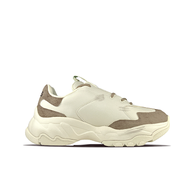 MLB Big Ball Chunky Sneakers Unisex Low Top Beige Brown