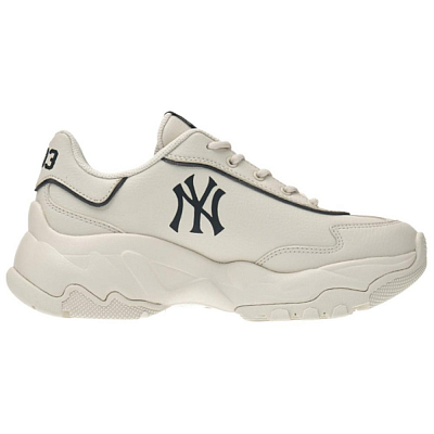 MLB Big Ball Chunky Anti-Slip Wear-Resistant Low-Top Chunky Sneakers Unisex Beige