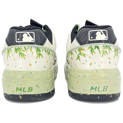 MLB Chunky Liner Anti-Slip And Wear-Resistant Height Increasing Low-Top Skateboard Shoes Unisex Green