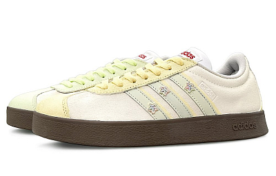 Adidas Neo VL Court 2.0 Skateboard Shoes Unisex Low Top Light Yellow/Verdant Green
