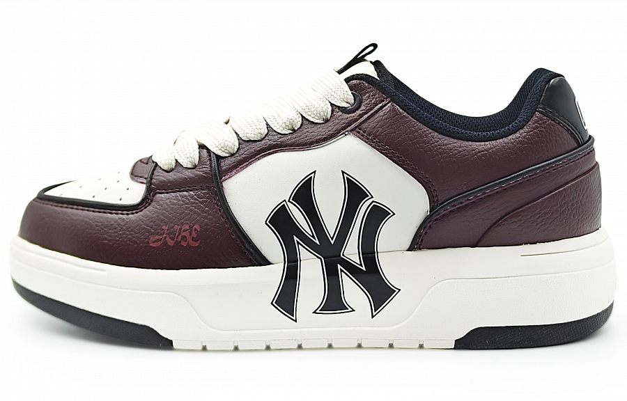 MLB Chunky Liner Abrasion Resistant Low Top Skateboard Shoes Unisex Burgundy