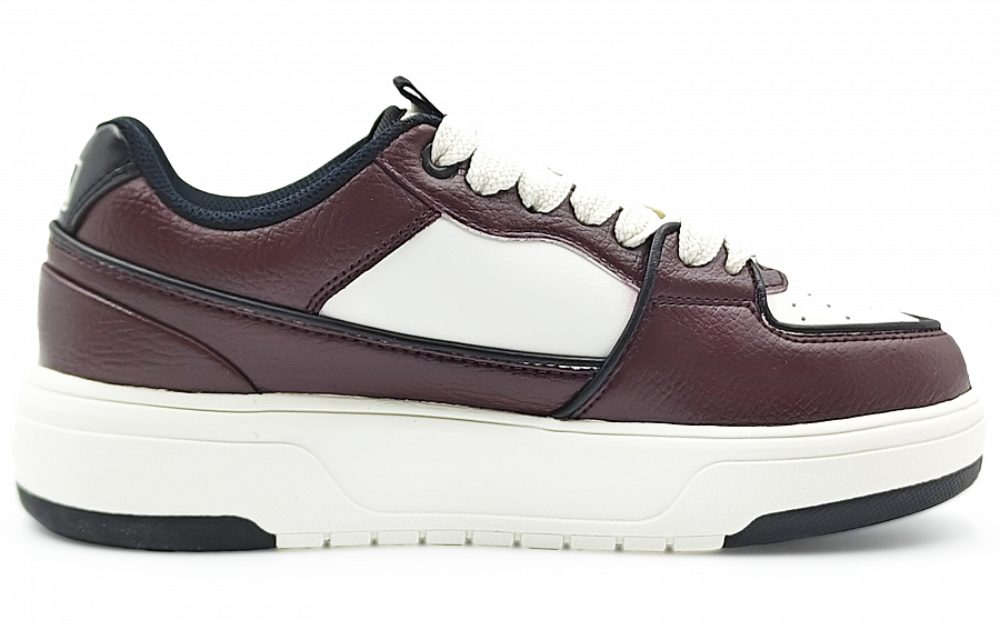 MLB Chunky Liner Abrasion Resistant Low Top Skateboard Shoes Unisex Burgundy