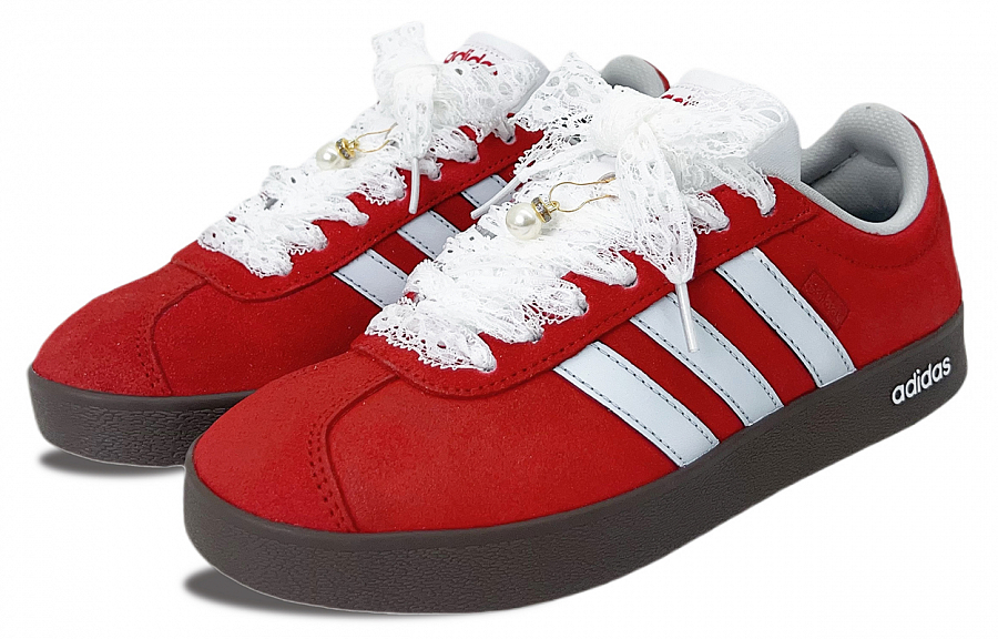 Adidas Neo VL Court Lifestyle Coverage Abrasion Resistant Low Top Skateboard Shoes Women's Brick Red купить в интернет-магазине Yoocart с быстрой доставкой по России.