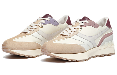 LI NING 1990 Zhengrong Casual Shoes Women's Low Top Ecru/Taupe/Dark Fuchsia