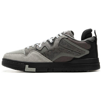 LiNing Wave Pro Anti-Slip Wear-Resistant Low-Top Skateboard Shoes Men's Gray Black