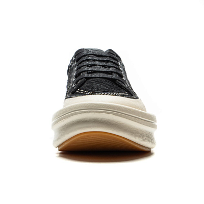 LiNing Anti-Slip Wear-Resistant Mid-Top Casual Shoes Unisex Black