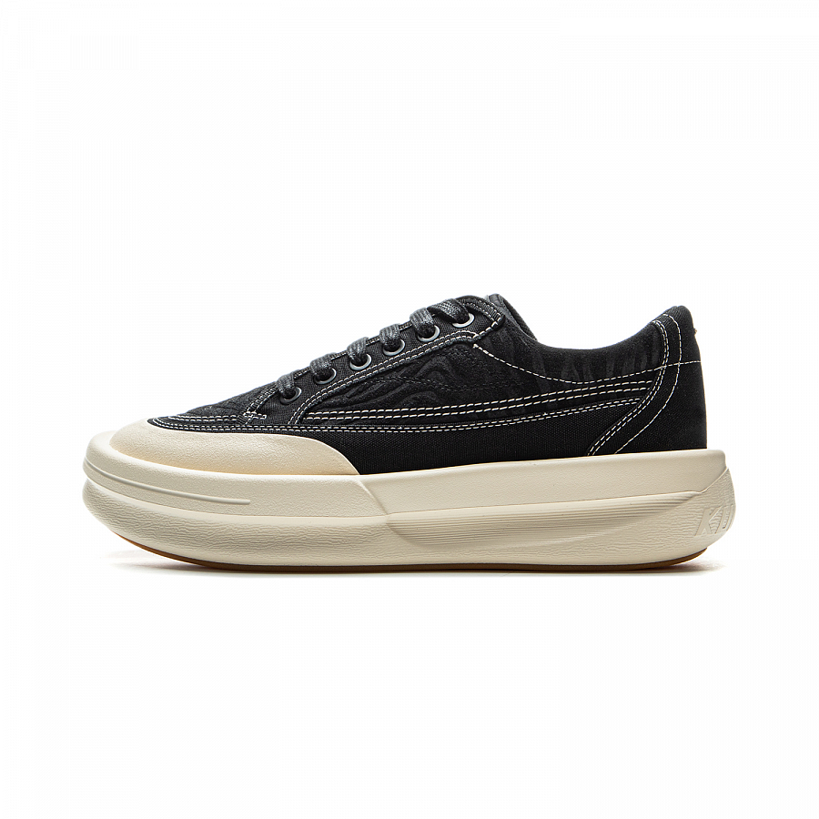LiNing Anti-Slip Wear-Resistant Mid-Top Casual Shoes Unisex Black