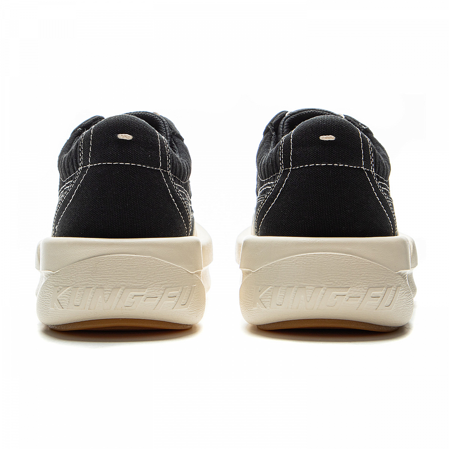 LiNing Anti-Slip Wear-Resistant Mid-Top Casual Shoes Unisex Black