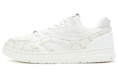 LI-NING 1990 Slip-Resistant Low-Top Skateboard Shoes Men's Ecru