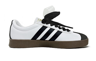 Adidas Neo VL Court 2.0 Anti-Slip Wear-Resistant Low-Top Skateboard Shoes Unisex Black White