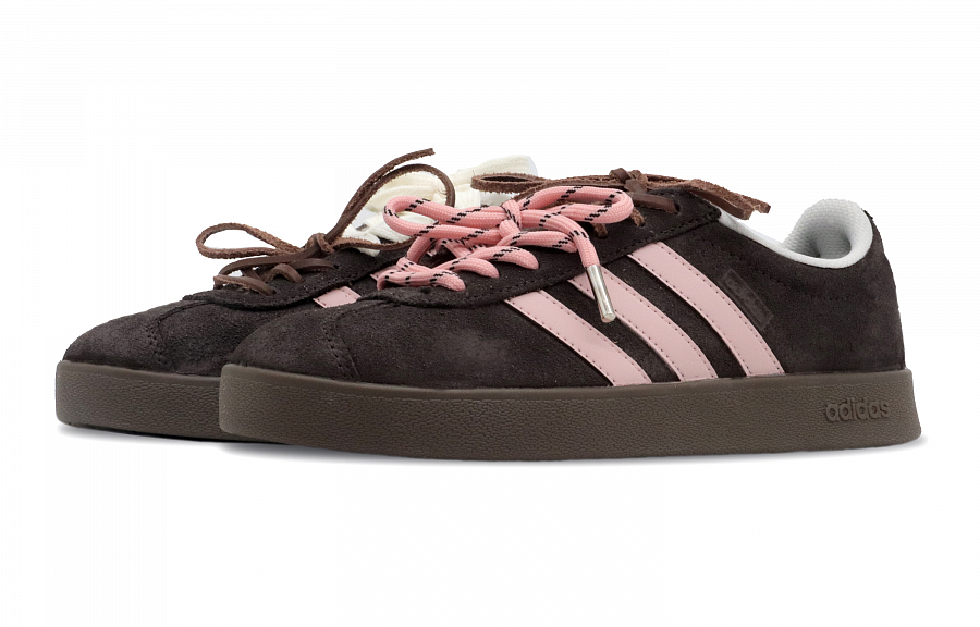 Adidas Neo VL Court Lifestyle Cranberry Anti Slip Wear Resistant Low Top Skateboard Shoes Women's Brown Pink купить в интернет-магазине Yoocart с быстрой доставкой по России.