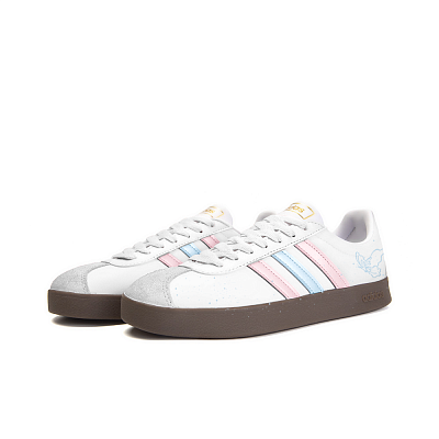 Adidas Neo VL Court 2.0 Anti Slip Wear Resistant Low Top Skateboard Shoes Unisex White Blue Pink