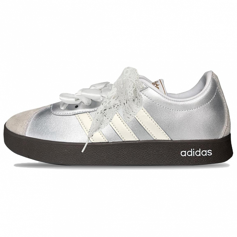 Adidas Neo VL Court 2.0 Zhiye, Bowknot Anti Slip Wear Resistant Low Top Skateboard Shoes Unisex Silver White купить в интернет-магазине Yoocart с быстрой доставкой по России.