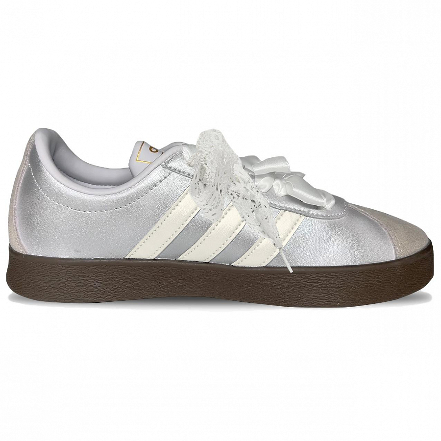 Adidas Neo VL Court 2.0 Zhiye, Bowknot Anti Slip Wear Resistant Low Top Skateboard Shoes Unisex Silver White купить в интернет-магазине Yoocart с быстрой доставкой по России.
