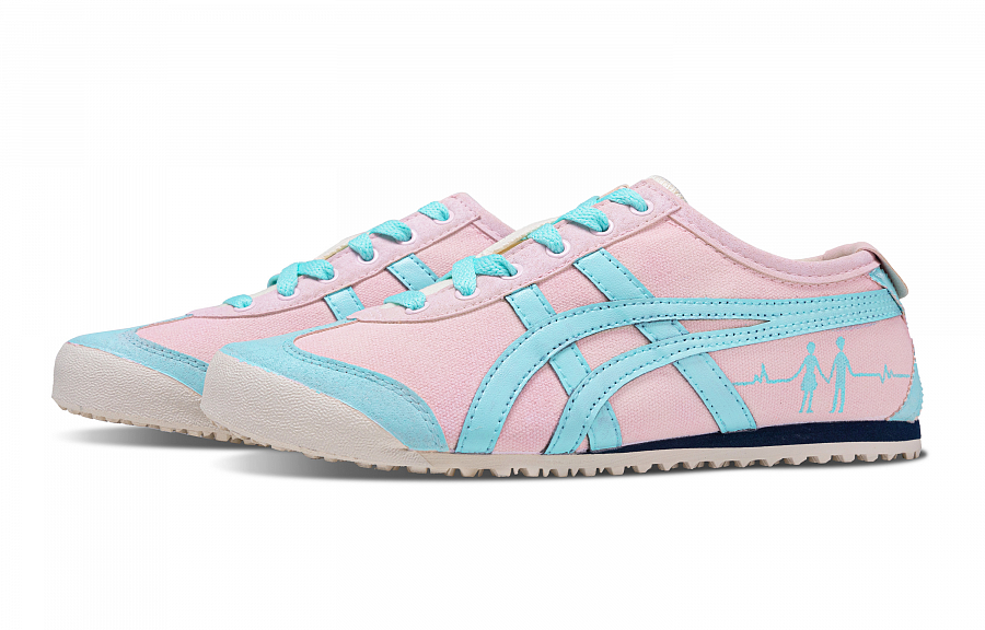 Onitsuka Tiger MEXICO 66 Heart To Heart Abrasion Resistant Low Top Casual Shoes Unisex Pink купить в интернет-магазине Yoocart с быстрой доставкой по России.