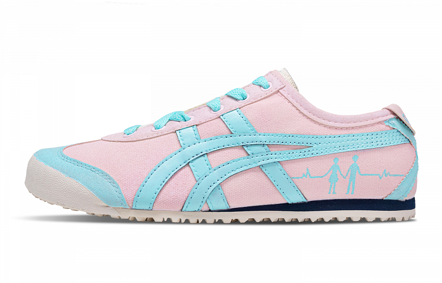 Onitsuka Tiger MEXICO 66 Heart To Heart Abrasion Resistant Low Top Casual Shoes Unisex Pink купить в интернет-магазине Yoocart с быстрой доставкой по России.