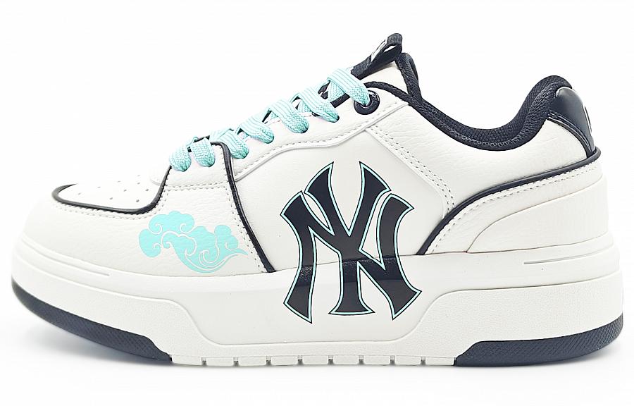 MLB Chunky Liner Abrasion Resistant Low Top Skateboard Shoes Unisex White Green