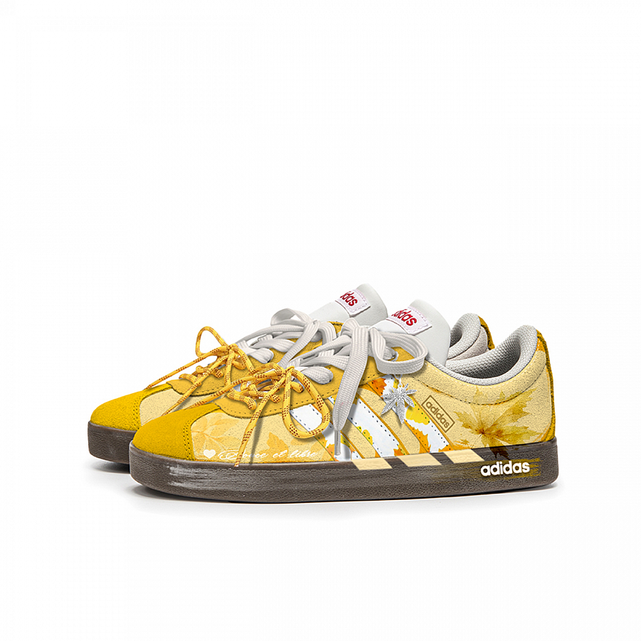 Adidas Neo VL Court 2.0 Skateboard Shoes Unisex Low Top Yellow/Brown купить в интернет-магазине Yoocart с быстрой доставкой по России.
