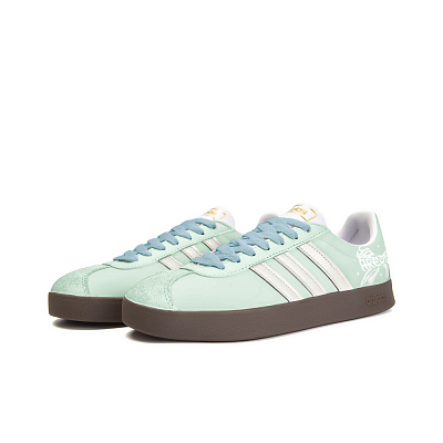 Adidas Neo VL Court 2.0 Abrasion Resistant Low Top Skateboard Shoes Unisex Green White