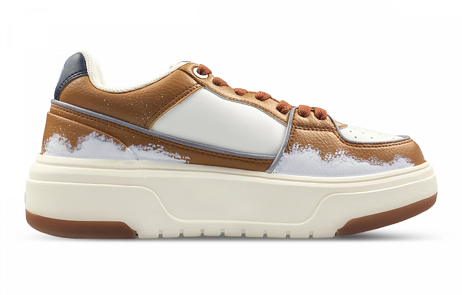 MLB Chunky Liner Low Top Skateboard Shoes Unisex Beige Brown