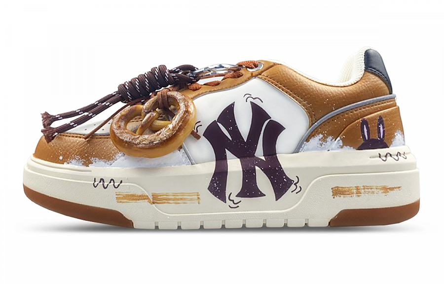 MLB Chunky Liner Low Top Skateboard Shoes Unisex Beige Brown