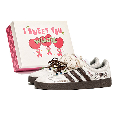 Adidas Neo VL Court 2.0 Skateboard Shoes Unisex Low Top Beige/Brown