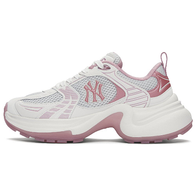 MLB New York Yankees Abrasion Resistant Breathable Slip Resistant Low Top Chunky Sneakers Women's Pink