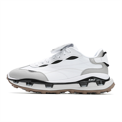 FILA KM2 Lightweight And Wear-resistant Low-Top Casual Shoes Men's White Gray
