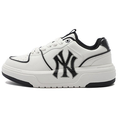 MLB Chunky Liner Anti-Slip Wear-Resistant Low-Top Skateboard Shoes Unisex Ecru