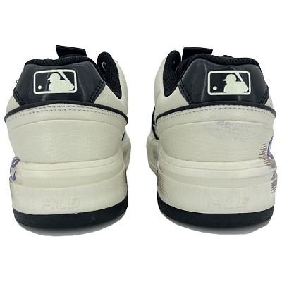 MLB Chunky Liner Anti-Slip Wear-Resistant Low-Top Skateboard Shoes Unisex Beige Black