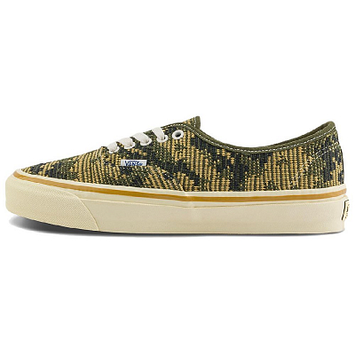 Vans Premium LX Authentic 44 Low Top Skateboard Shoes Unisex Dark Gold