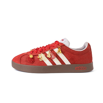 Adidas Neo Anti-Slip Wear-Resistant Low-Top Skateboard Shoes Unisex Red