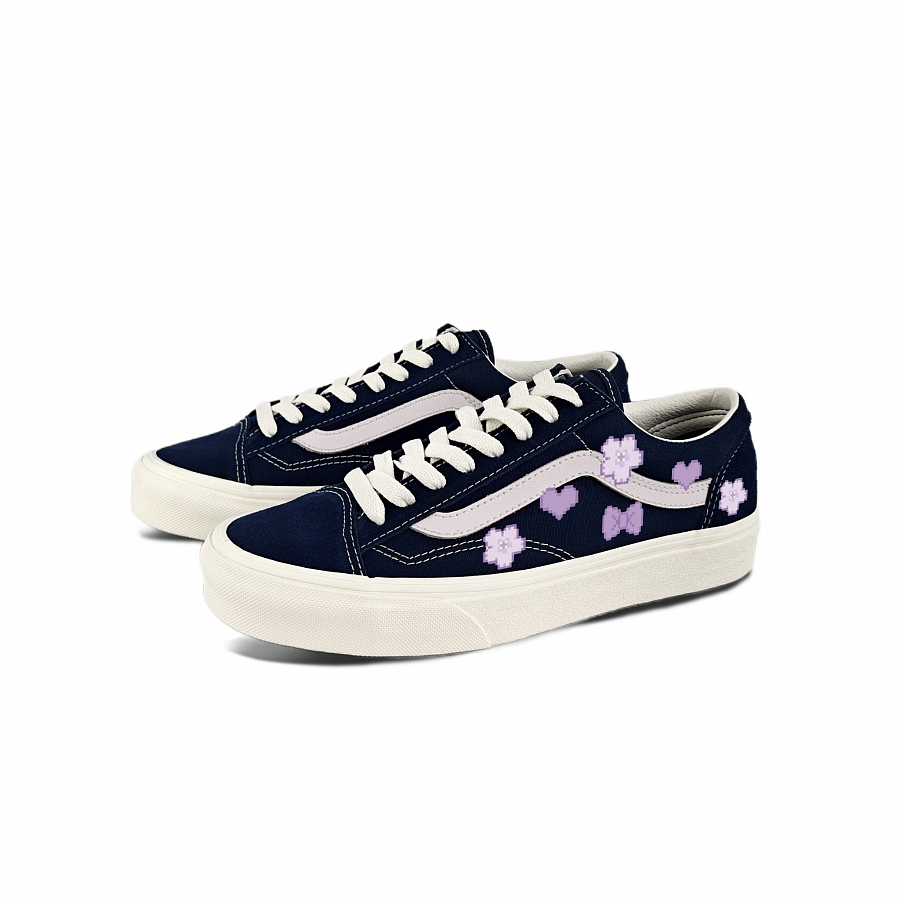 Vans Style 36 Suede Anti Slip Wear Resistant Low Top Skateboard Shoes Unisex Black Purple купить в интернет-магазине Yoocart с быстрой доставкой по России.