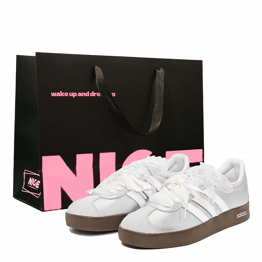 Adidas Neo VL Court 2.0 Slip Resistant Low Top Skateboard Shoes Unisex Silver купить в интернет-магазине Yoocart с быстрой доставкой по России.